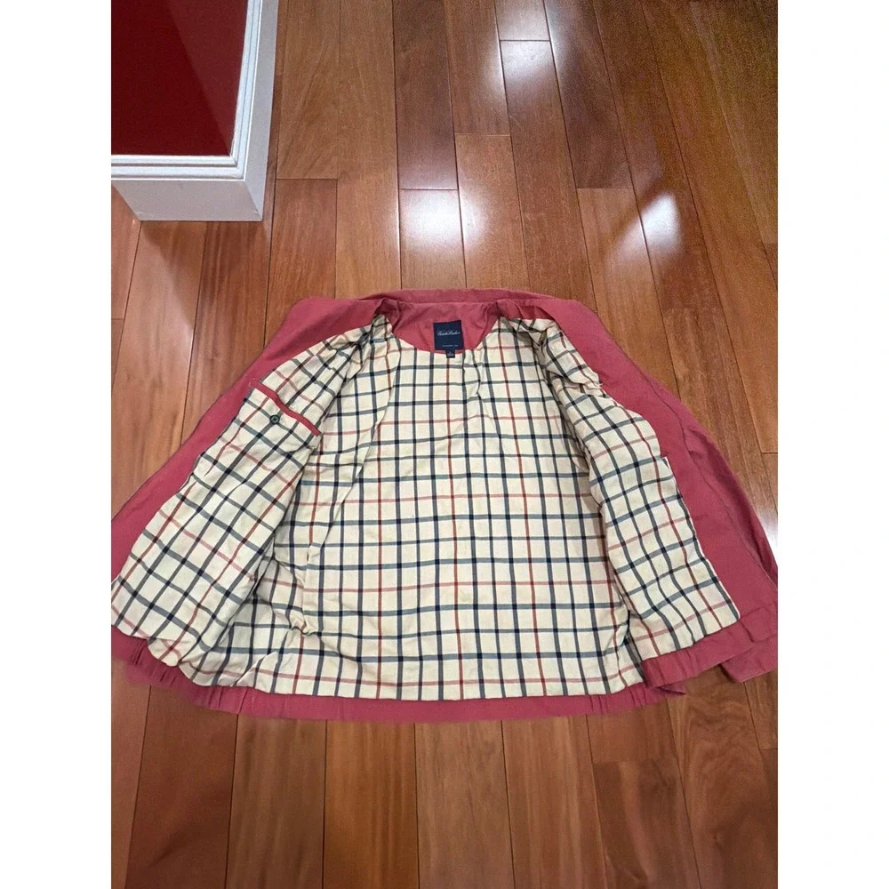 Brooks Brothers Harrington Jacket Mens Red Plaid Lined Full Zip XL